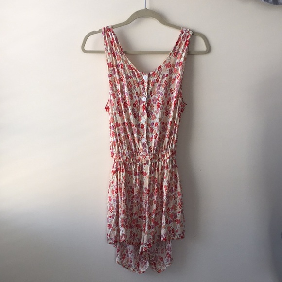 Floral Open Back Romper - Picture 2 of 3